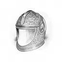 knight helmet  tattoo design idea