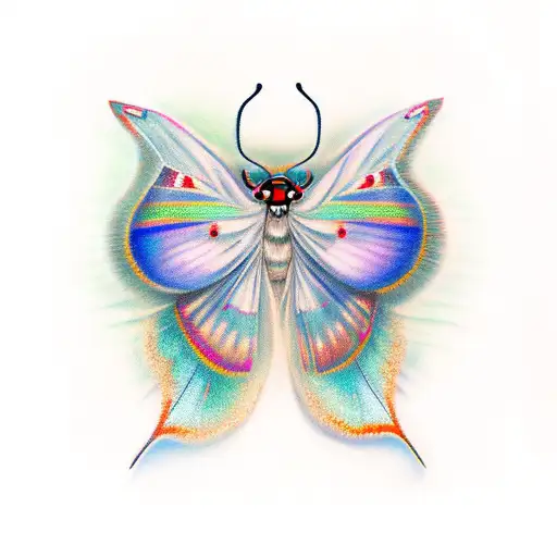 ugly moth tattoo design idea
