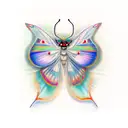 ugly moth tattoo design idea