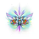 ugly moth tattoo design idea