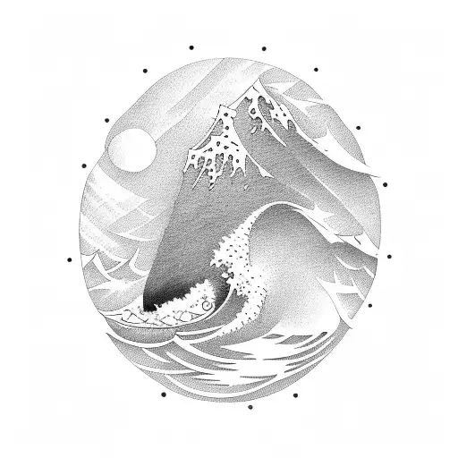 surfing and snowboarding tattoo design idea