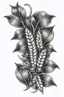 barley grains tattoo design idea