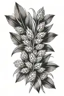 barley grains tattoo design idea