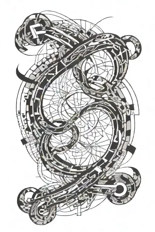 pi symbol and infinity symbol tattoo design idea