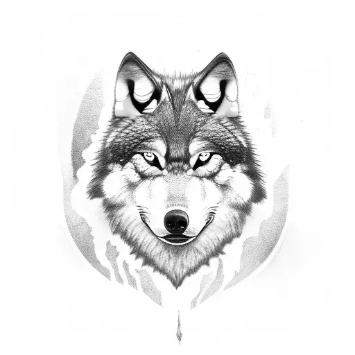 Terrible wolf tattoo design idea