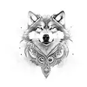 Terrible wolf tattoo design idea