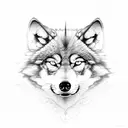 Terrible wolf tattoo design idea