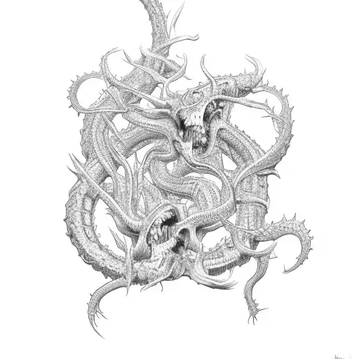 whirlpool with a hydra tattoo design idea