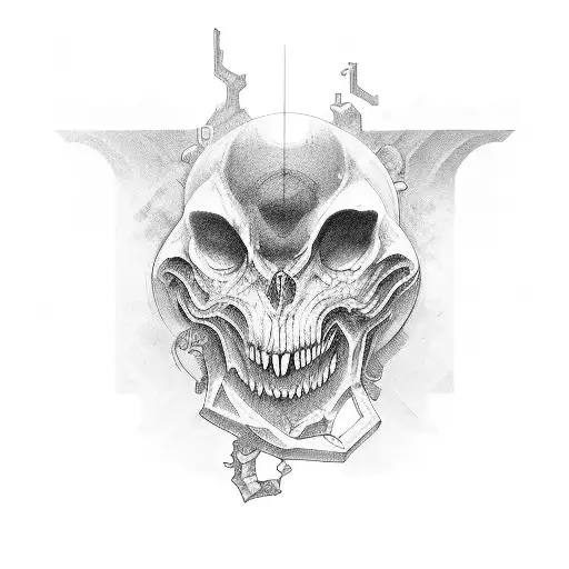 Informatics/modern era in medieval fantasy theme tattoo design idea