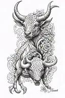 taurus cancer twin flame  tattoo design idea