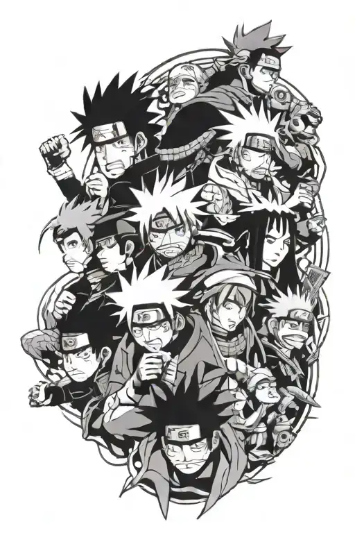 Naruto characters tattoo design idea