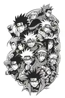 Naruto characters tattoo design idea