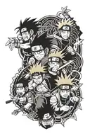 Naruto characters tattoo design idea