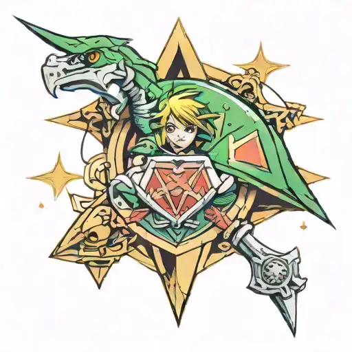 zelda ocarina of time birth date tattoo design idea
