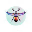 stag beetle tattoo design idea