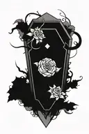 coffin tattoo design idea