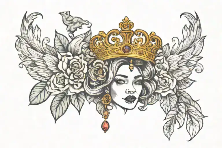 Lelo_M with a queen crown tattoo design idea