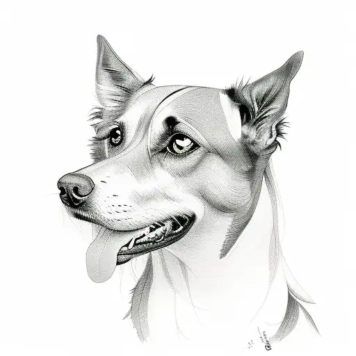 andalusian dog tattoo design idea
