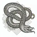 chinese zodiac snake slithering tattoo design idea