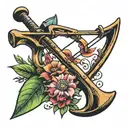 crossbow arrows tattoo design idea