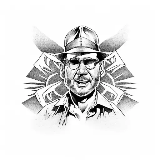 indiana jones tattoo design idea