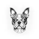 Boston terrier  tattoo design idea