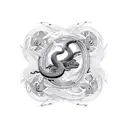 broken infinity sign made if a cobra and snake and inside the two circles one side ying and yang and ouroboro dragon tattoo design idea