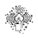 phone hanging off hook tattoo design idea