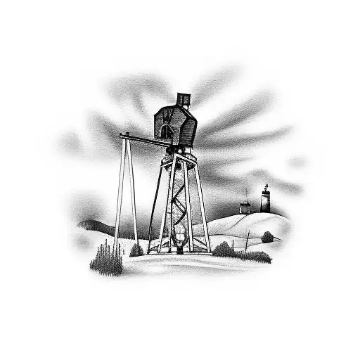 Sandhills Windpump tattoo design idea