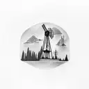 Sandhills Windpump tattoo design idea