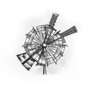 Sandhills Windmill tattoo design idea