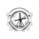 Sandhills Windmill tattoo design idea