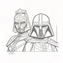 Darth Vader Captain Rex Ahsoka Tano tattoo design idea