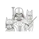 Darth Vader Captain Rex Ahsoka Tano tattoo design idea