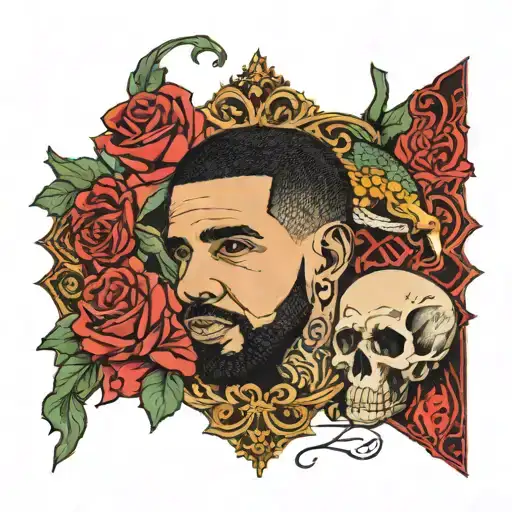 drake scary hours album cover tattoo design idea