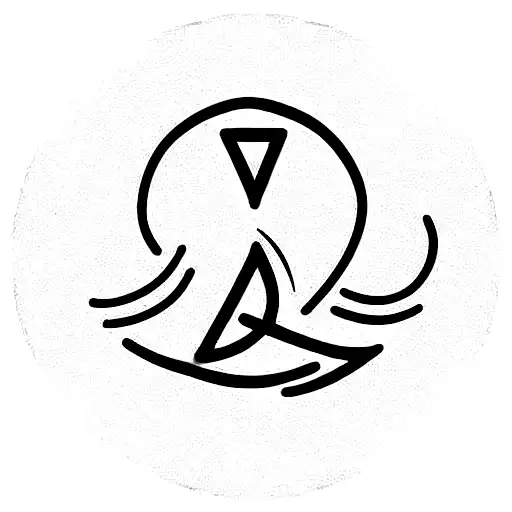 A magical rune of good luck tattoo design idea