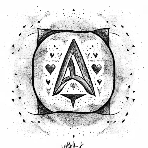 A magical rune of good luck tattoo design idea
