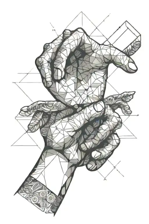 A detailed illustration of a man's hands reaching out to help others, embodying the spirit of a hero tattoo design idea