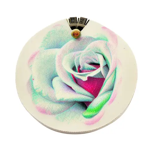 foot print tape measure and rose tattoo design idea