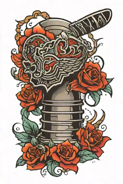 Stanley cup tattoo design idea