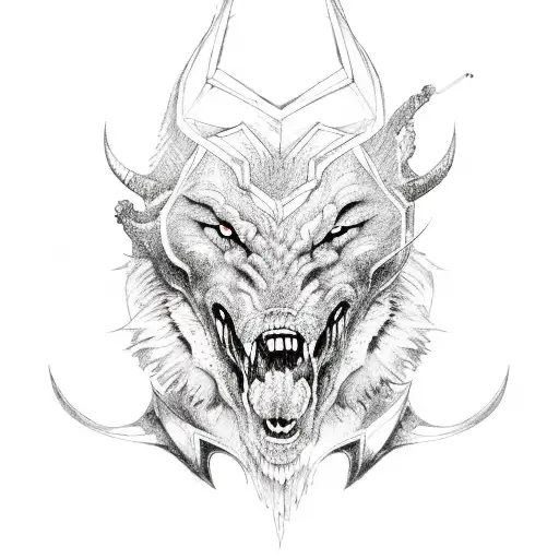 Fenrir tattoo design idea