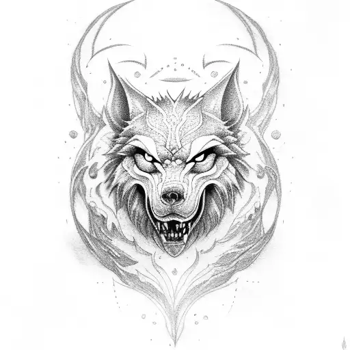 Fenrir tattoo design idea
