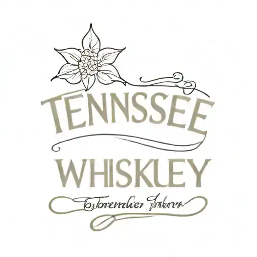 Tennessee whiskey name tattoo design idea