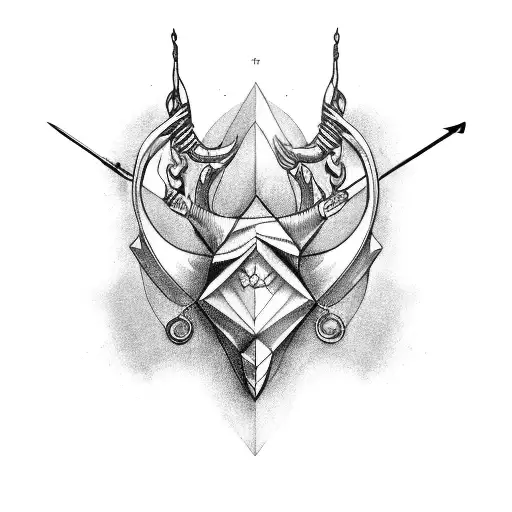 zodiac Cancer and Sagittarius tattoo design idea