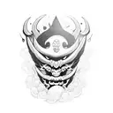 mascara oni tattoo design idea