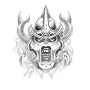 mascara oni tattoo design idea