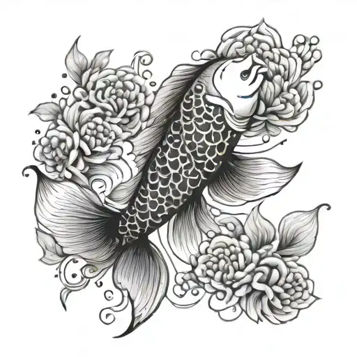 carpe koi   tattoo design idea
