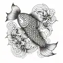 carpe koi   tattoo design idea