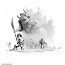 David vs Goliath the giant tattoo design idea