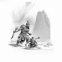 David vs Goliath the giant tattoo design idea